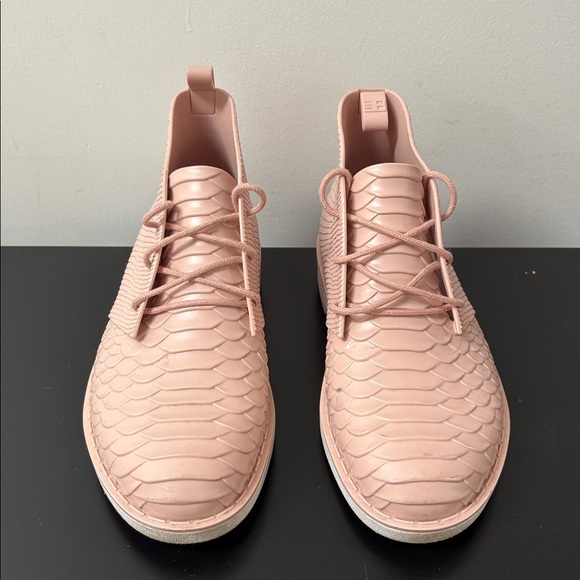 Melissa + Baja East desert Python Chukka Boot lace up snake textured pink US6 - Picture 3 of 11